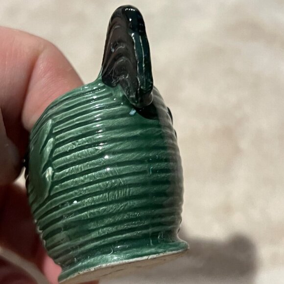 Vintage Green Ceramic Chicken Hen Toothpick Holder Japan Mid Century green small - Picture 8 of 11
